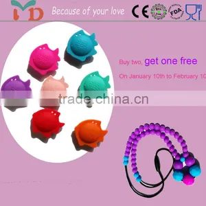 Custom Silicone Teether Jewelry/Baby Chew Sensory Soft Toys thumbnail-2