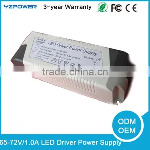 Universal 65V 66V 1A LED Driver Power Supply 67V 68V 69V 70V 71V 72V Air Cooling Switching AC Adapter thumbnail-1