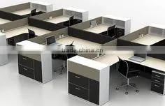 New Model Chipboard 6 Seat Office Workstation thumbnail-1