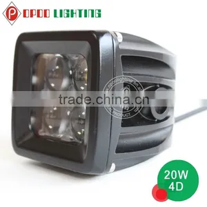 Factory Wholesale 3inch Mini Work Lamp 20w Osram 4d Cube Light for Offroad Trucks thumbnail-2