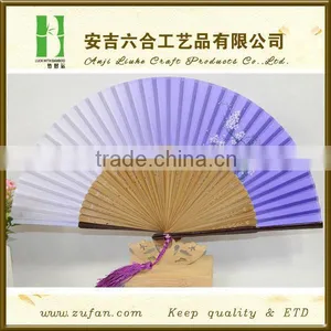 Japanese Style Boutique Folding Silk Bamboo Fan thumbnail-1