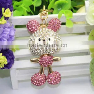 New Sublimation Promotion Fashion Metal Diamond Keychain thumbnail-1