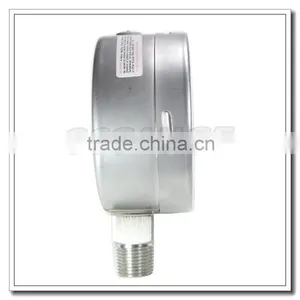 High Quality 4 Inch All Stainless Steel Bourdon Tube Oil Filled Pressure Meter thumbnail-4
