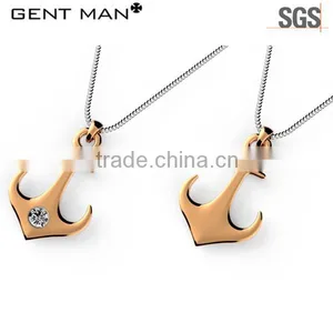 High Polished Anchor Pendant Stainless Steel Engrave Pendant thumbnail-1