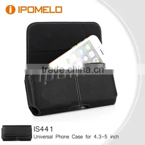 Durable Horizontal Universal Smartphone Case XL Black Leather Case, Fit for All Mobile Phone thumbnail-1
