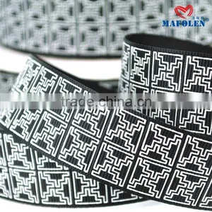 Ribbons Factory in China Cheap Black Printing Checks Grosgrain Ribbon Imported thumbnail-1