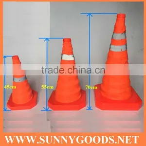 Height 700mm Retractable Glow in the Dark Traffic Cone thumbnail-3