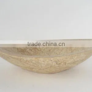 Beige Travertine Flower Arrangement Plate 30501 thumbnail-1