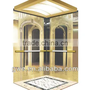 Stainless Steel Hailine Finish Lift Elevator Car thumbnail-2