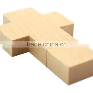 Custom Usb Flash Drive Wooden Mini Cross Usb Stick Drive thumbnail-5