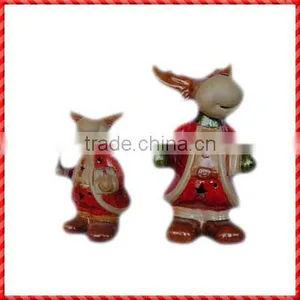 2013 New Design Small Deer Figurines for 2013 Christmas thumbnail-1