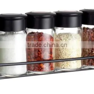 SINOGLASS Trade Assurane 90ml Glass Jar With Plastic Lid 6 Pcs Glass Jars Spice Rack Set thumbnail-1