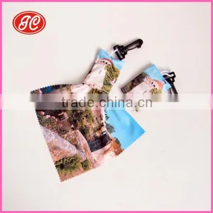 Key Chain Microfiber Cleaning Cloth Key Chain Key Chain With Carabiner Microfiber Cloth Pouch thumbnail-1