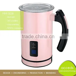 Hot Selling Pink Hand Automatic Coffee Maker Milk Frother thumbnail-1