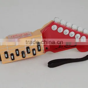 Musical Instrument Guitar Toys Cartoon Intelligence Guitar With Light.Plastic Toy Simulation 4-string Guitar Toys thumbnail-2