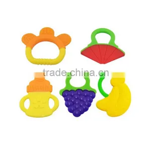 2015 Safety Baby Chew Toy Silicone Water Ring Shape Infant Fruit Teether thumbnail-1