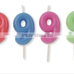 Wholesale Pink Number Pick Candle 9 Numeral Birthday Candle 0-9/ Solid Color Number Candles Solid Color Partyware Party Supplies thumbnail-1