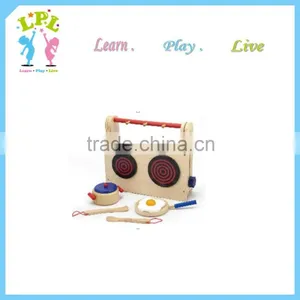 Hot Sale High Quality Wooden Kids Foldable Kitchen Set Toy Wooden Kitchen Toy for Kids thumbnail-1