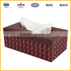 Customized Middle Size pu Leather Tissue Box for Houseware thumbnail-1