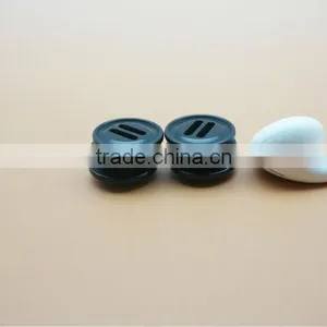 2 Holes Fancy Black Natural Corozo Nut Coat Buttons thumbnail-1