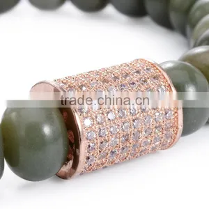 2016 Hot Handmade Fashion Tibetan Jewelry Green Bracelet Bangle Bead With Diamond thumbnail-6