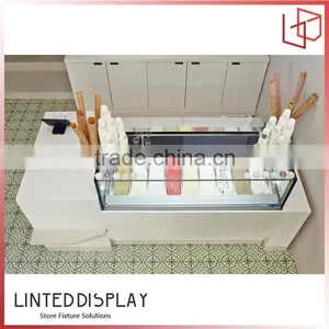 Interior Shop Design Elegant Wood Bread Display Cabinet for Store thumbnail-3