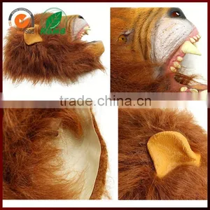 Halloween Costume Ideas Funny Carnival Real Animal Lion Latex Mask thumbnail-5