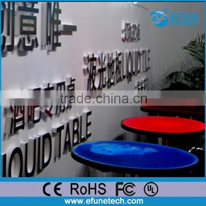 High-end Custom Creative Bar Lava Liquid Table,interactive Led Illuminated Liquid Bar Table Top thumbnail-1
