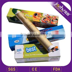 Clear Plastic Film, PVC Cling Film, PVC Stretch Wrap Film for Food Packing, Jumbo Roll, thumbnail-1