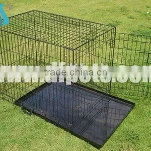 Collapsible Metal Pet Animal Cages With Plastic Tray DFW006 thumbnail-1