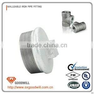 Quality Controlling Strictly Male Connection NPT Standard Cast Iron Pipe Fittings Round Plug thumbnail-1