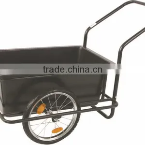 Durable Plastic Bicycle Trailer,semi-trailer,hand Trolley With Plastic Bucket/tool Cart thumbnail-1