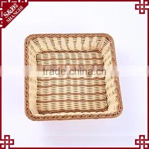 Cheap Wholesale Eco-friendly Plastic Wicker Woven Home or Resturant Food Tray Vegetable Plant Tray thumbnail-4