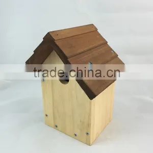 Wooden Bird's Nest Cage,new Unfinished Wooden Bird House Wholesale in Factory thumbnail-4
