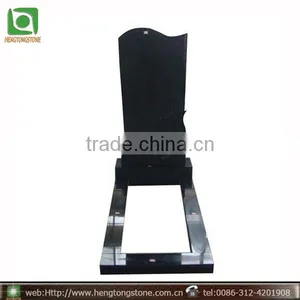 Black Granite Headstone Simple Design thumbnail-1