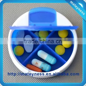 4 Compartments Flat Pill Case thumbnail-1
