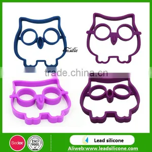 Factory Wholesale Food Grade Owl Shape Silicone Fried Egg Mold, Non-stick Silicone Egg Rings thumbnail-3