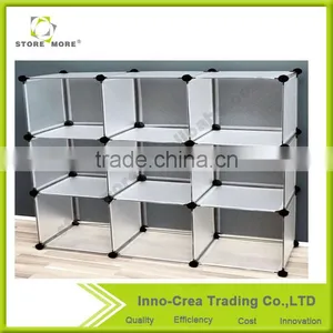 Interlocking PP Storage Shelves Cube Modular Shoe Rack Book Shelves Multi-Function Organizer thumbnail-1