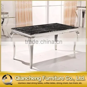 Dining Room Furniture Marble Stainless Steel Dining Table for 6 People thumbnail-6