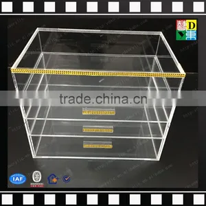 2016 HIGH TRANSPARENT ACRYLIC MAKEUP ORGANIZER 4 COMPARTMENTS WITH LIPSTICK HOLDER thumbnail-4