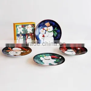 Set of 4pcs Porcelain Plate With Hat Box-4 thumbnail-1