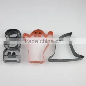 Halloween Stainless Steel Cookie Cutters, 3pcs Set Stainless Steel Cutter With Coating thumbnail-1