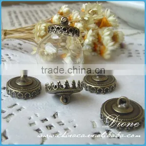 Mini Glass Decoration Bottle Charms for Necklace Pendants Wish Pendant Tube Bottle Vial thumbnail-5