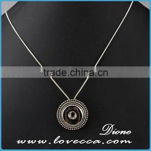 Snap Button Pendant Necklace for DIY Necklace Jewelry,Snaps Interchangeable Jewelry Accessory Metal Necklace thumbnail-1