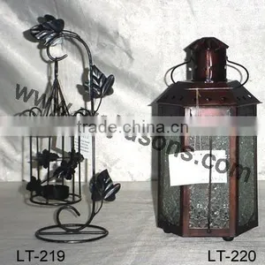 Metal Top Antique Little House Decorative Garden Lantern thumbnail-3