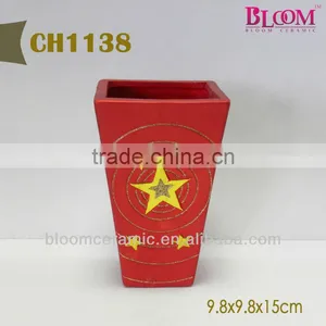 Ceramic Christmas Flower Receptacle thumbnail-1