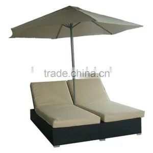Perfect Design Outdoor Rattan Lounge Bed With Canopy thumbnail-1