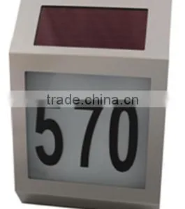 FQ-520 Led Stainless Steel Address Numbers Solar House Numbers Light Solar Doorplate Plaque thumbnail-1