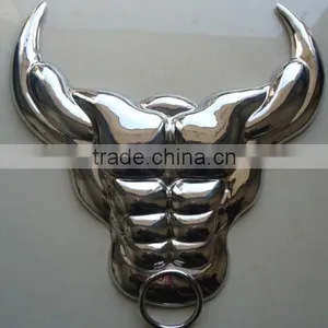 Stainless Steel Statues Modern Art Mirror Surface Naked Women for Decor thumbnail-3