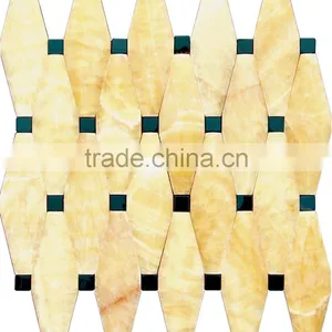 MM-CV226 High Quality Livingroom Decoration Natural Stone Rhombus Diamond Marble Mosaictile thumbnail-2